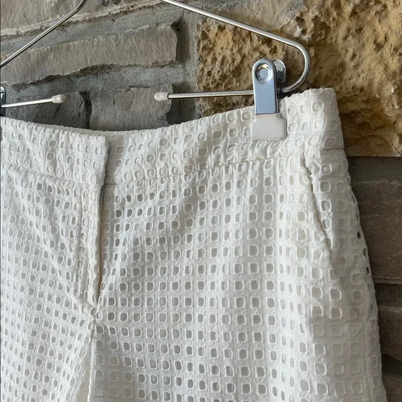 Ann Taylor White Eyelet Women Shorts Size 12 - Picture 5 of 15
